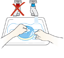 diagram showing how to wash filter