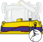 diagram showing how to check internal hose for blockages