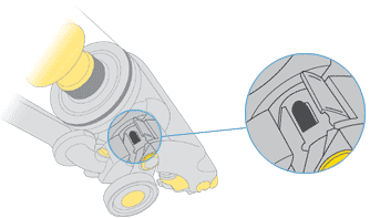 diagram showing location of black button