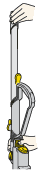 Diagram showing how to reconnect the wand and hose