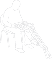 diagram showing how to position yourself to inspect the machine