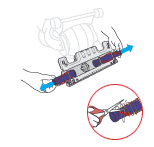 diagram showing how to clean brushbar