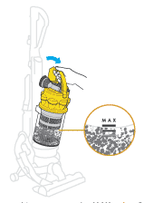 diagram showing when to empty bin