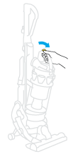 diagram showing how to remove cyclone top and bin