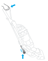 diagram showing machine in vacuuming position