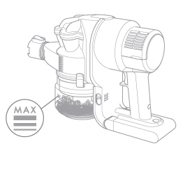 diagram showing when to empty bin