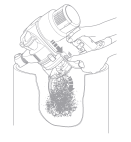 diagram showing how to empty bin