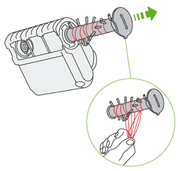 diagram showing how to remove blockages from brushbar