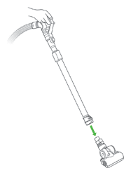 diagram showing how to attach mini turbine tool