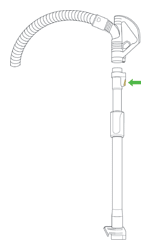 diagram showing how to remove extension tube
