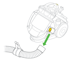 diagram showing how to remove hose