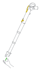 diagram showing how to test the suction from the wand