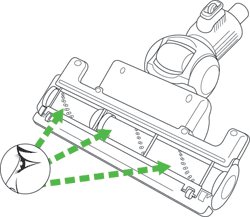 diagram showing how to check soleplate and brushbar