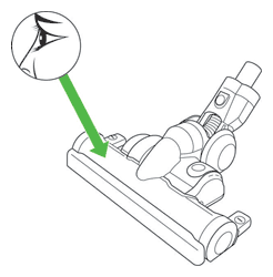 diagram showing how to check that the brushbar is turning