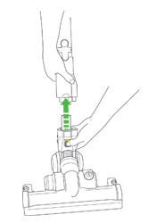 diagram showing how to remove floor tool
