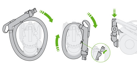 diagram showing how to store your Dyson