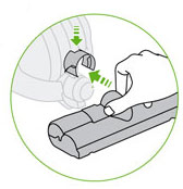 diagram showing how to attach cleaner head