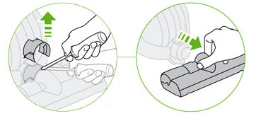 diagram showing how to remove cleanerhead