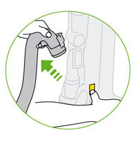 diagram showing how to remove hose