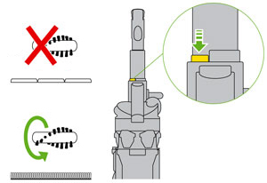 diagram showing how to use brush control