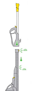 diagram showing how to fit wand to the machine
