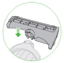 diagram showing how to fit cleaner head onto machine