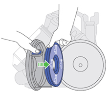 diagram showing how to remove filter