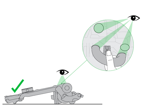 diagram showing how to check u-bend for blockages