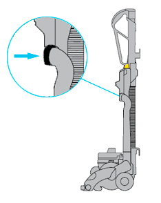 diagram showing suction weaker than normal