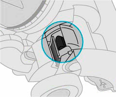 diagram showing location of black button