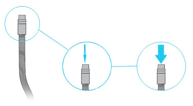 diagram showing how to test the suction from the hose