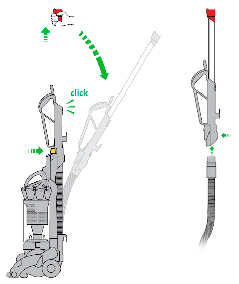 diagram showing how to remove wand from hose