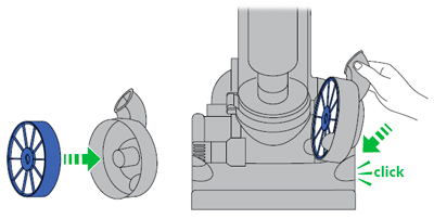 diagram showing how to replace filter A