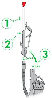 diagram showing wand being replaced on the machine