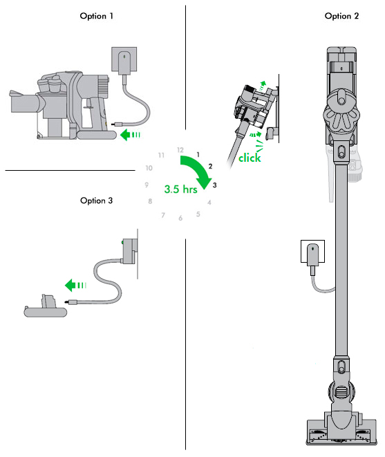 diagram showing charger being plugged in