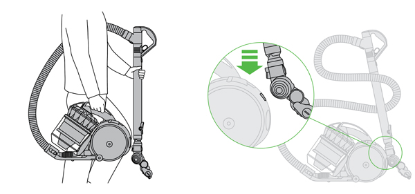 diagram showing how to carry and store the machine