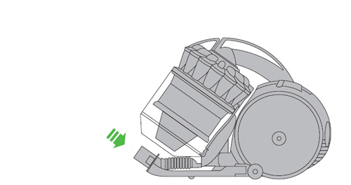 diagram showing how to test the suction from the hose inlet