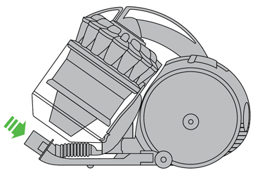 diagram showing how to test the suction from the hose inlet