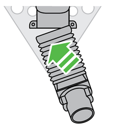diagram showing how to replace the inspection hose